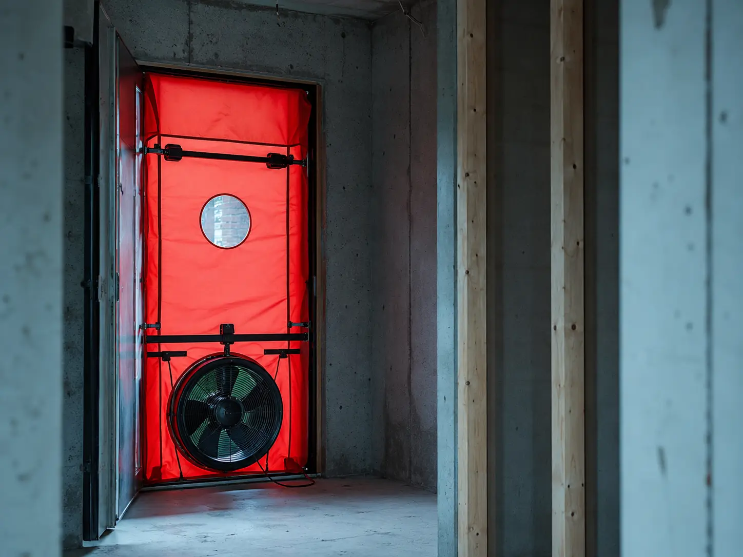 Caisson Blower Door en porte